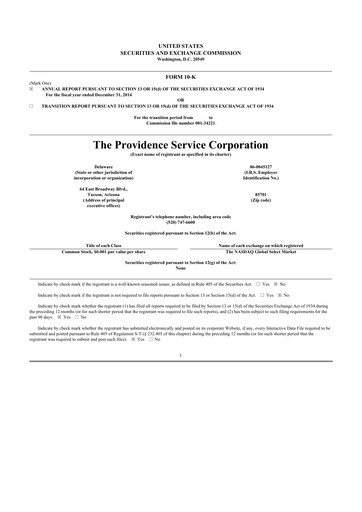 Thumbnail ModivCare 10-K Annual Report 2014
