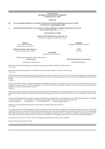 Thumbnail Perma-Fix Environmental Services 10-K Annual Report 2014