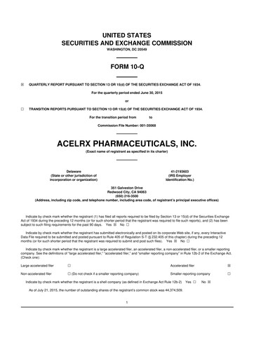 Thumbnail Talphera 10-Q Quarterly Report FY2015 