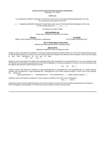 Thumbnail QCR Holdings
 10-Q Quarterly Report FY2015 