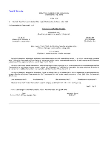 Thumbnail Interface, Inc. 10-Q Quarterly Report FY2015 