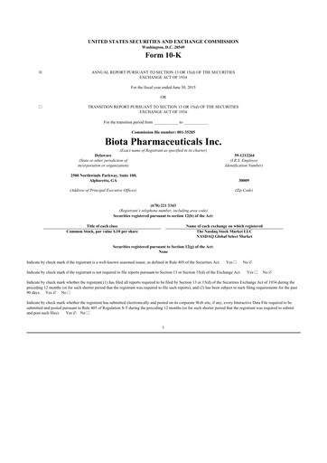 Thumbnail Vaxart 10-K Annual Report 2015