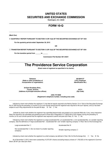 Thumbnail ModivCare 10-Q Quarterly Report FY2015 