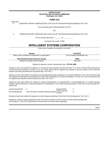 Miniature CoreCard 10-Q Rapport trimestriel 2015 