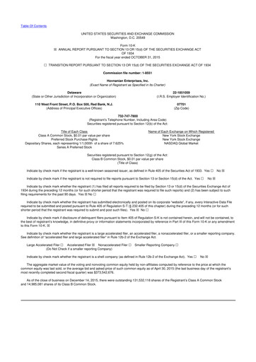 Thumbnail Hovnanian Enterprises
 10-K Annual Report 2015