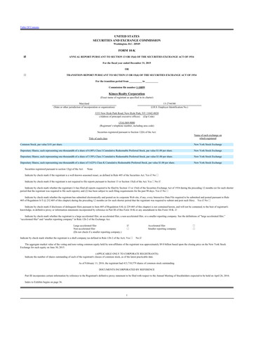 Miniature Kimco Realty
 10-K Rapport annuel 2015