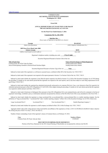 Miniature Interface, Inc. 10-K Rapport annuel 2015