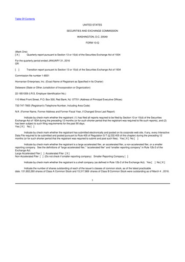 Thumbnail Hovnanian Enterprises
 10-Q Quarterly Report FY2016 