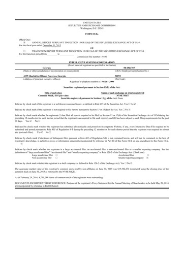 Thumbnail CoreCard 10-K Annual Report 2015