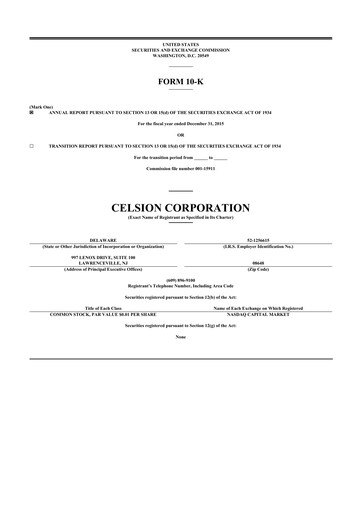 Thumbnail Imunon 10-K Annual Report 2015