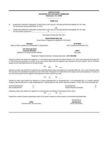 Thumbnail The Shyft Group 10-Q Quarterly Report FY2016 