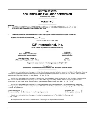 Thumbnail ICF International 10-Q Quarterly Report FY2016 
