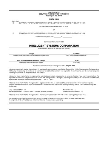 Miniature CoreCard 10-Q Rapport trimestriel 2016 