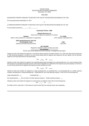 Thumbnail NPK International 10-Q Quarterly Report FY2016 