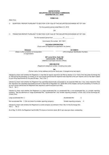 Miniature Imunon 10-Q Rapport trimestriel 2016 