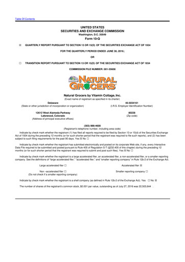 Thumbnail Natural Grocers by Vitamin Cottage 10-Q Quarterly Report FY2016 
