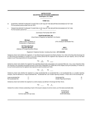 Thumbnail The Shyft Group 10-Q Quarterly Report FY2016 