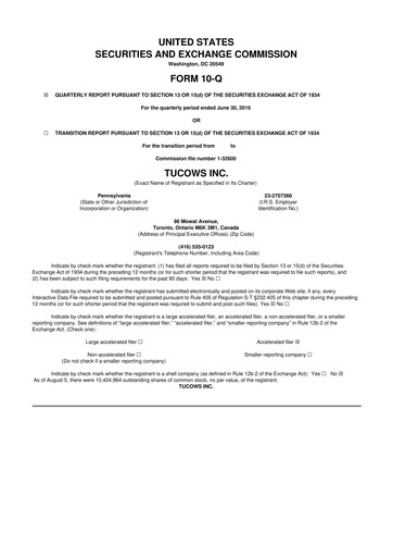 Thumbnail Tucows 10-Q Quarterly Report FY2016 