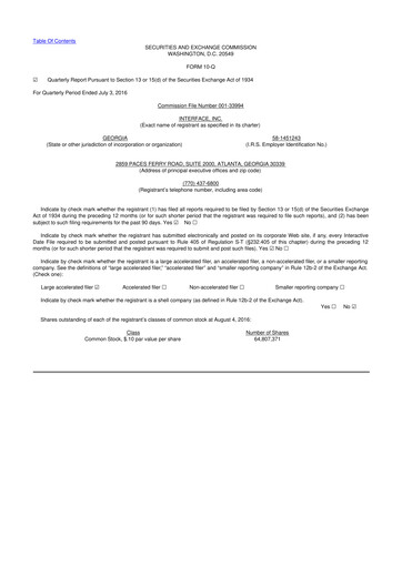 Thumbnail Interface, Inc. 10-Q Quarterly Report FY2016 