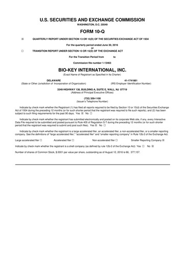 Thumbnail BIO-key International
 10-Q Quarterly Report FY2016 
