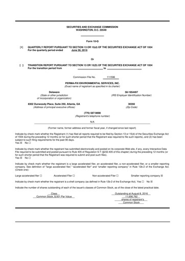 Miniature Perma-Fix Environmental Services 10-Q Rapport trimestriel 2016 