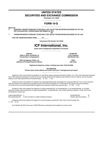 Thumbnail ICF International 10-Q Quarterly Report FY2016 