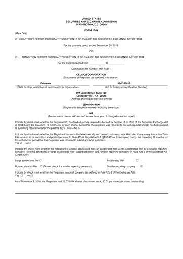 Miniature Imunon 10-Q Rapport trimestriel 2016 