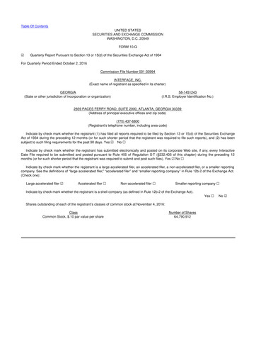 Thumbnail Interface, Inc. 10-Q Quarterly Report FY2016 