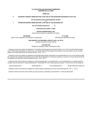 Thumbnail BIO-key International
 10-Q Quarterly Report FY2016 