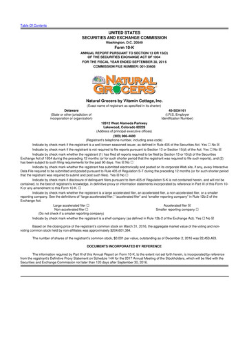 Thumbnail Natural Grocers by Vitamin Cottage 10-K Annual Report 2016