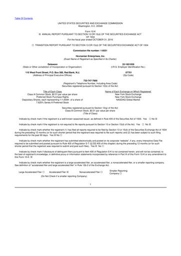 Thumbnail Hovnanian Enterprises
 10-K Annual Report 2016