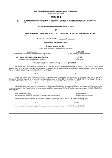 Thumbnail Insteel Industries 10-Q Quarterly Report FY2017 