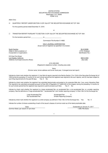 Thumbnail Daily Journal 10-Q Quarterly Report FY2017 