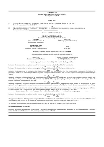 Thumbnail The Shyft Group 10-K Annual Report 2016