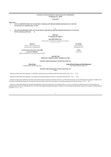 Thumbnail PDF Solutions 10-K Annual Report 2016