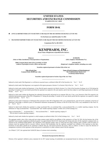 Thumbnail Zevra Therapeutics 10-K Annual Report 2016