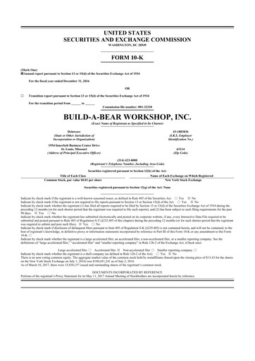 Vorschaubild Build-A-Bear Workshop 10-K Jahresbericht 2016
