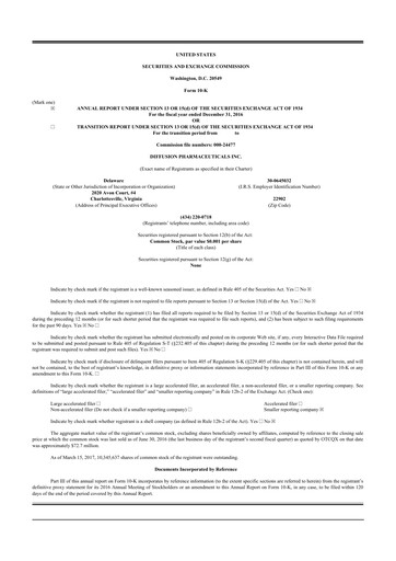 Thumbnail CervoMed 10-K Annual Report 2016