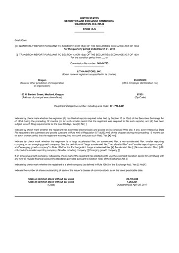 Vorschaubild Lithia Motors 10-Q Quartalsbericht 2017 