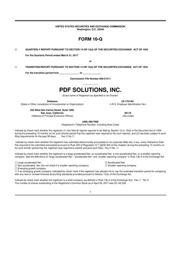 Thumbnail PDF Solutions 10-Q Quarterly Report FY2017 