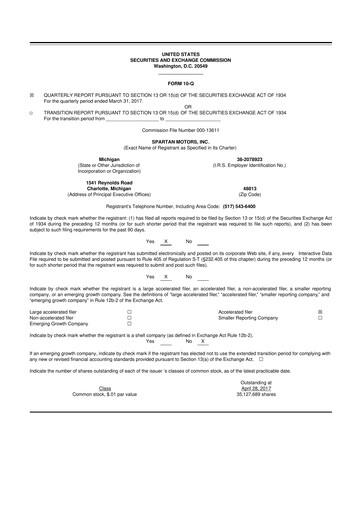 Thumbnail The Shyft Group 10-Q Quarterly Report FY2017 