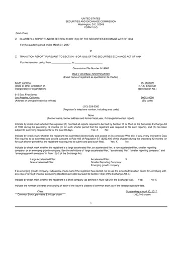 Thumbnail Daily Journal 10-Q Quarterly Report FY2017 