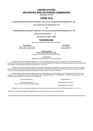 Thumbnail Tucows 10-Q Quarterly Report FY2017 