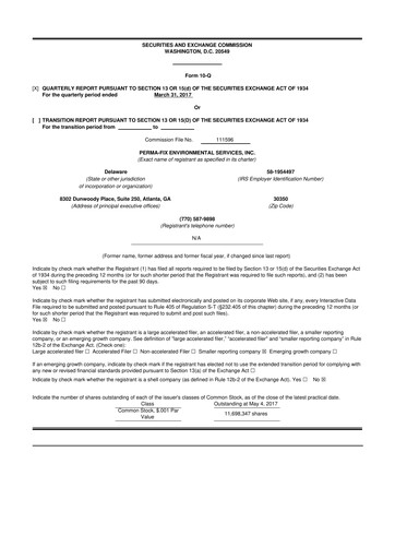 Miniature Perma-Fix Environmental Services 10-Q Rapport trimestriel 2017 