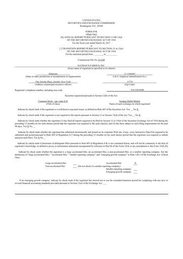 Thumbnail Nathan's Famous 10-K Annual Report 2017