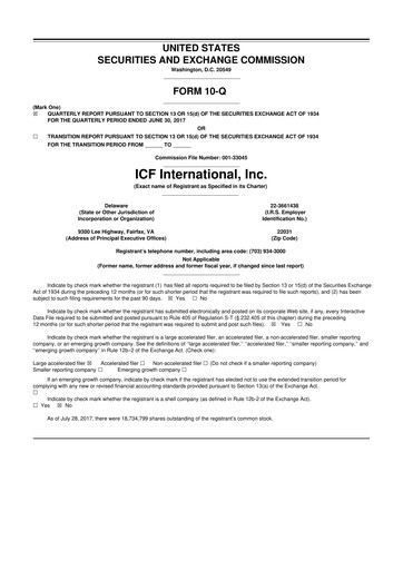 Thumbnail ICF International 10-Q Quarterly Report FY2017 