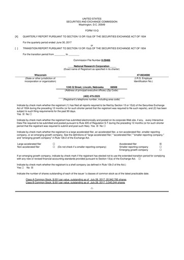 Thumbnail NRC Health
 10-Q Quarterly Report FY2017 