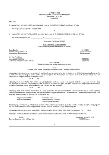 Thumbnail Daily Journal 10-Q Quarterly Report FY2017 