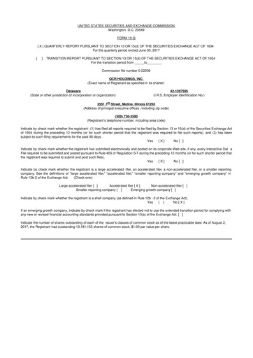 Thumbnail QCR Holdings
 10-Q Quarterly Report FY2017 