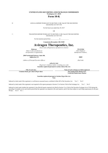 Thumbnail Vaxart 10-K Annual Report 2017